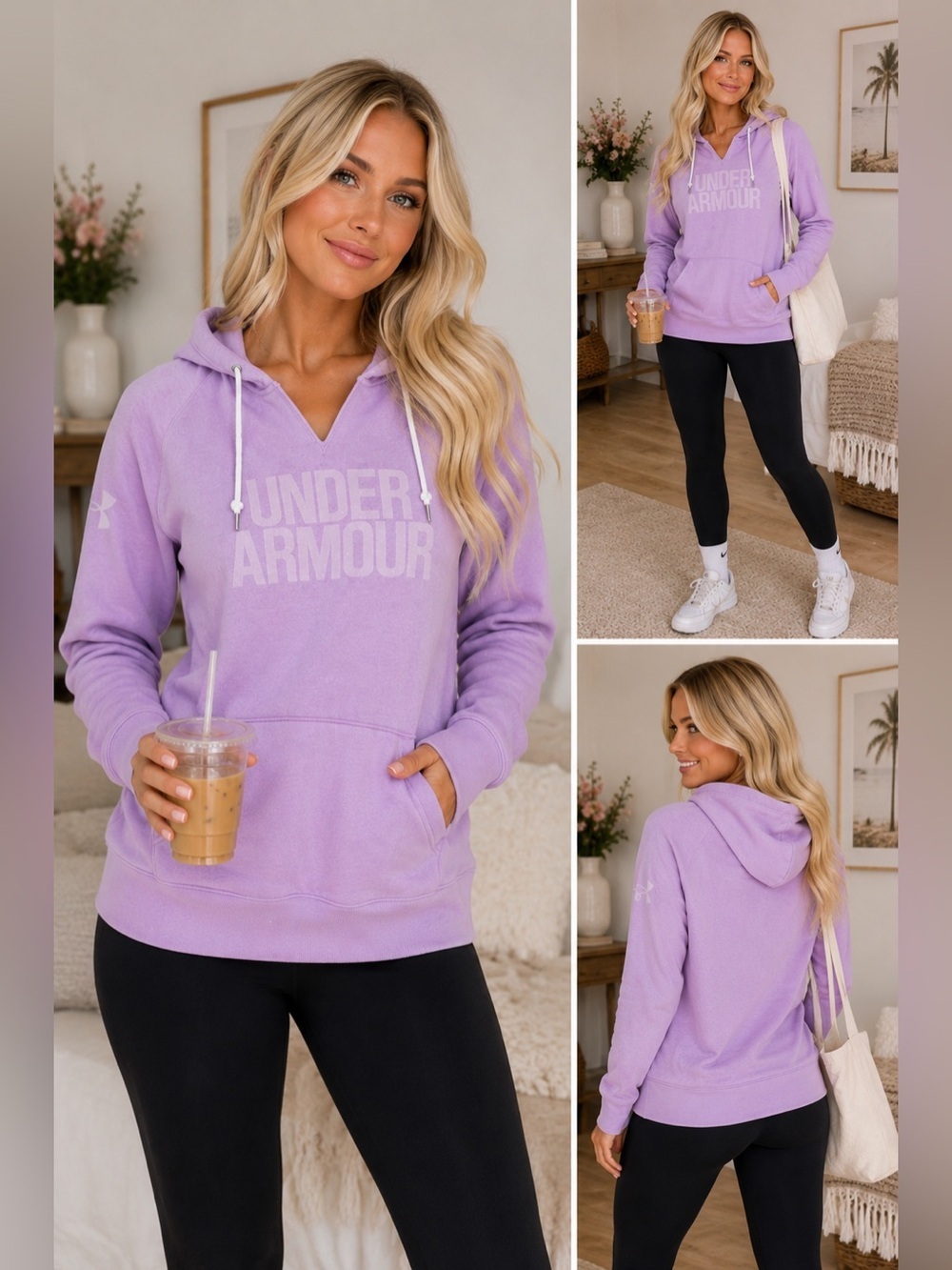 Under Armour Light Lavender Hoodie with Front Pocket